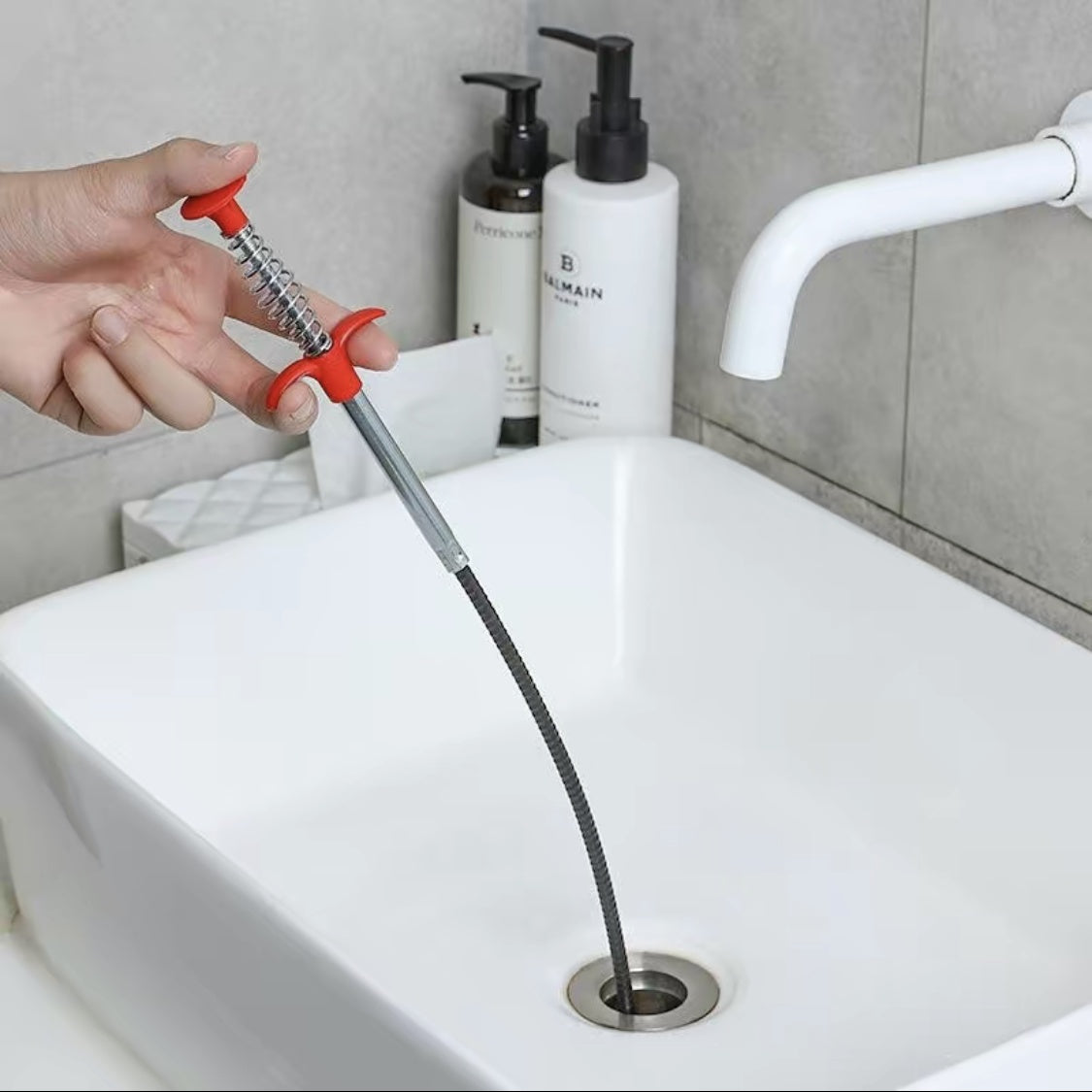 Drain Clearing , 63in 33in Drain Clog Remover, 60cm 160cm Spring Pipe Dredging Tools, Drain Cleaner Sticks Clog Remover Cleaning Tools, Gutter Cleaning Tools Drain Cleaner For Toilet Sewer Shower Kitchen